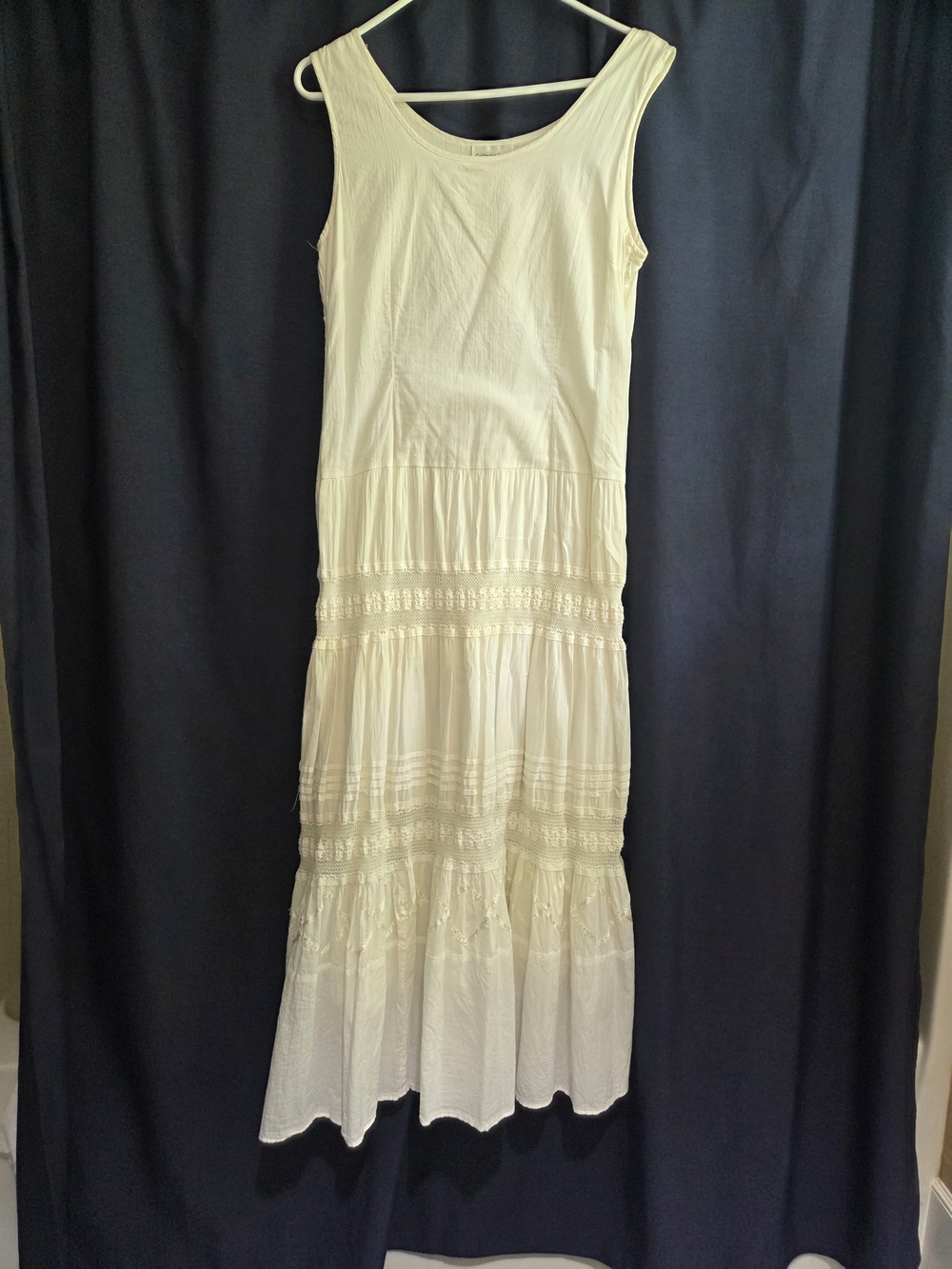 Coldwater Creek  Maxi    Dress with Lace Trim